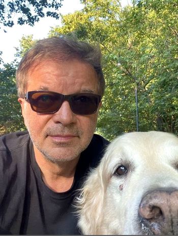 Rudolf Anschober und Hund Agur