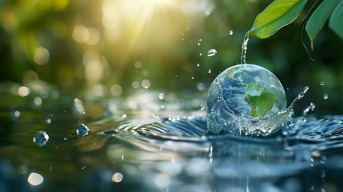 World Water Day Concept. Every Drop Matters. environment day, and global warming concept.